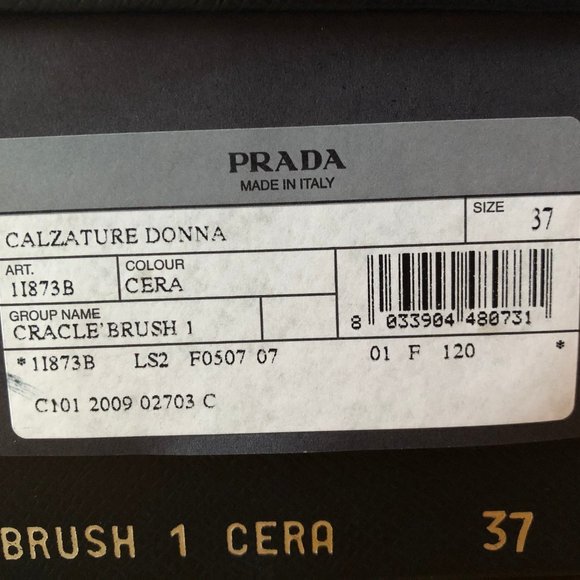 PRADA 37 platform heels Cracle Brush - Picture 9 of 12